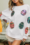 Easter Egg Sequin Patchwork Sweatshirt