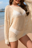 Eyelet Beach Knitting Cover Up