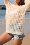 Beach Knitting Eyelet Cover Up