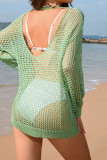 Knitting Backless Beach Cover Up 