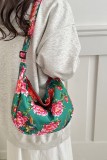 Nylon Floral Printed Crossbody Bag