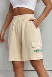 Apricot High Waist Printed Shorts 