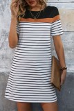Color Block Striped T-Shirt Dress