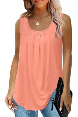 Plain Pin-Tuck Tank Top