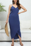 Plain Spaghetti Beach Dress 