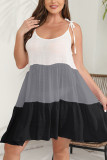 Plus Size Colorblock Spaghetti Dress 