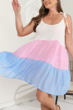 Plus Size Colorblock Spaghetti Dress 