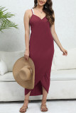 Plain Spaghetti Beach Dress 