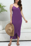 Plain Spaghetti Beach Dress 