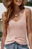 Twist Knot Knitting Tank Top 
