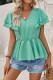 V Neck Ruffle Plain Top 