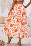 Floral Printed A Line Maxi Skirt