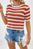 Colorblock Stripes Knitting Top 