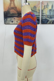 Colorblock Stripes Knitting Top 