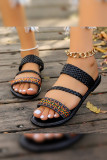 Vintage Ethnic Strap Flat Sandals 