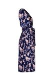 Floral Print Tie Waist Mini Dress 