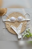 Plain Underwired Padding High Cut Bikini Set