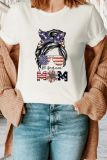 All American Mom Print Graphic Top