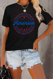 4th of July,Independence Day Print Graphic Top