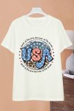 Retro USA Leopard 4th of July Graphic Top