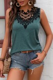 Embroidery Lace Patchwork Tank Top