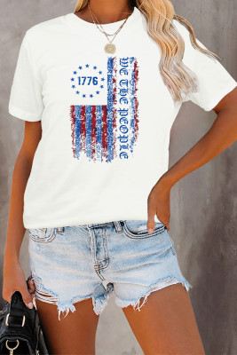 We the People 1776 American Print Graphic Top