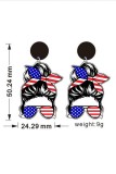 Independence Day US Flag Earrings 