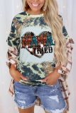 Mama Tried Aztec Cowhide Leopard Heart Graphic Tee