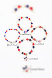 Independence Day US Flag Beads Bracelet 