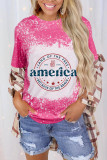 America Land Of The Free Bleached Print Graphic Tee