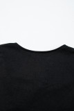 Black Cowl Neck Bat Sleeve T Shirt