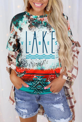 Lake Vibes Bleached Print Graphic Tee