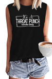IT'S A THROAT PUNCH KINDA DAY Print Graphic Tank Top