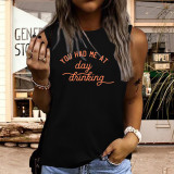 You Had Me at Day Drinking Print Graphic Tank Top