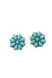 Boho Turquoise Floral Earrings MOQ 5pcs