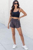 Brown Leopard High Waisted Athletic Shorts