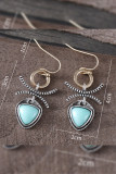 Turquoise Metal Earrings MOQ 5pcs