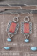 Turquoise Metal Earrings 