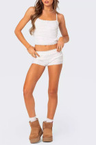 White Lace Cami Top and Shorts 2PCS Set 