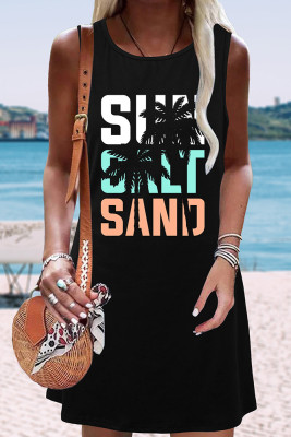 Sun Salt Sand Summer Quotes Print Tank Dress