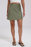 Plain Silky A Line Skirt