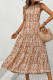 Sleeveless Splicing Printed Maxi Dress 