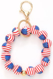 Independence Day US Flag Keychain 