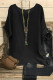 Black Crew Neck Short Sleeves Top