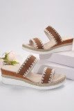 Summer Woven Wedge Sandals 