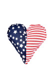 USA Flag Print Heart Decor MOQ 5pcs