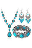Turquoise Necklace Bracelet and Earrings Set 