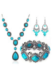 Turquoise Necklace Bracelet and Earrings Set 