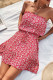 Strapless Bandeau Drawstring Waist Mini Dress