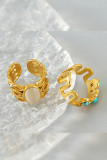 Stainless Steel Turquoise Stone Ring MOQ 3pcs